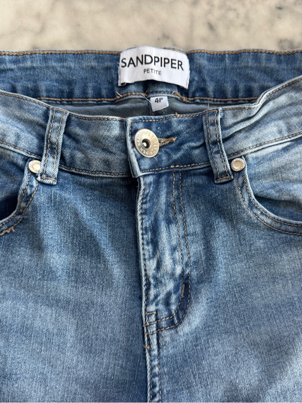 SANDPIPER embellished Light Wash Denim Jeans - Picture 5 of 6